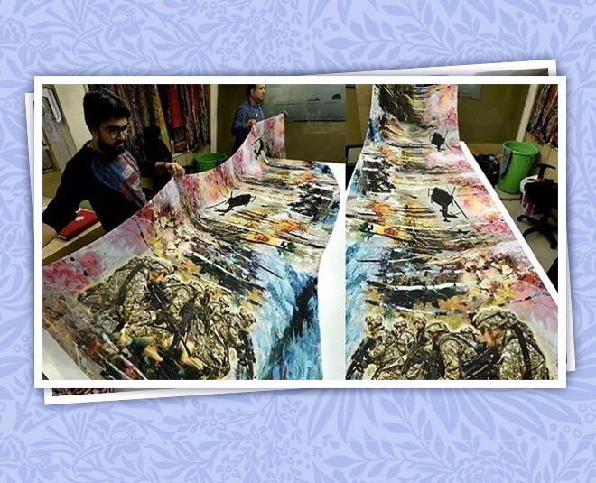 surgical strike  story saree design