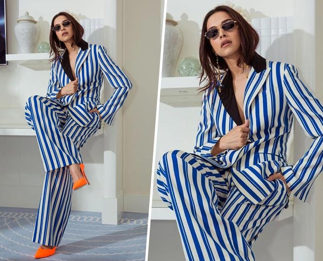 Deepika Padukone Blue Pant Suits