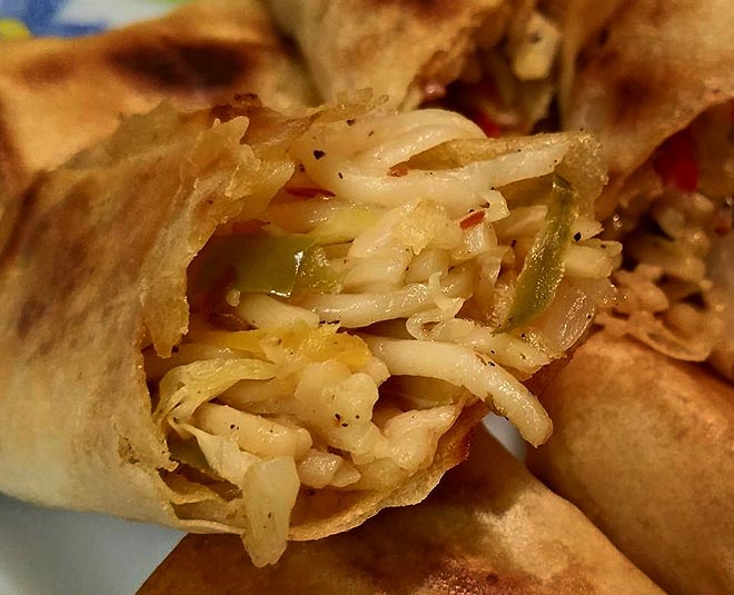 cook spring rolls at home inside 