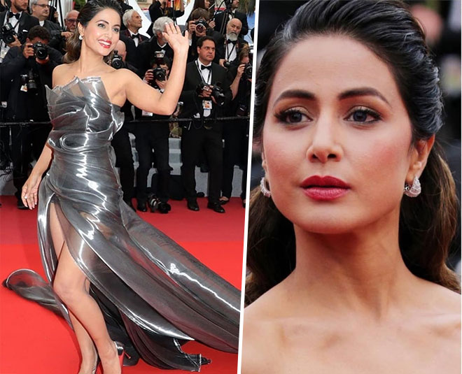 Cannes 2019: Hina Khan Continues To Stun Her Fans, Goes Metallic For ...