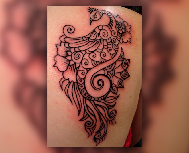 kalamkari tattoo on back