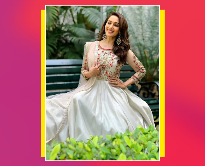 madhuri dixit traditional dressing inside 
