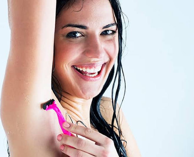 remove underarms hair use razorinside 