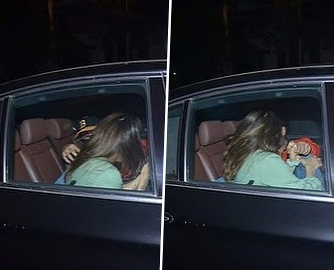 sara ali khan and kartik aaryan spotted together in a car inside 