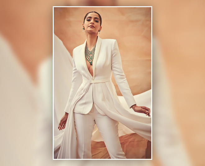 sonam kapoor white tuxedo at cannes film festival 