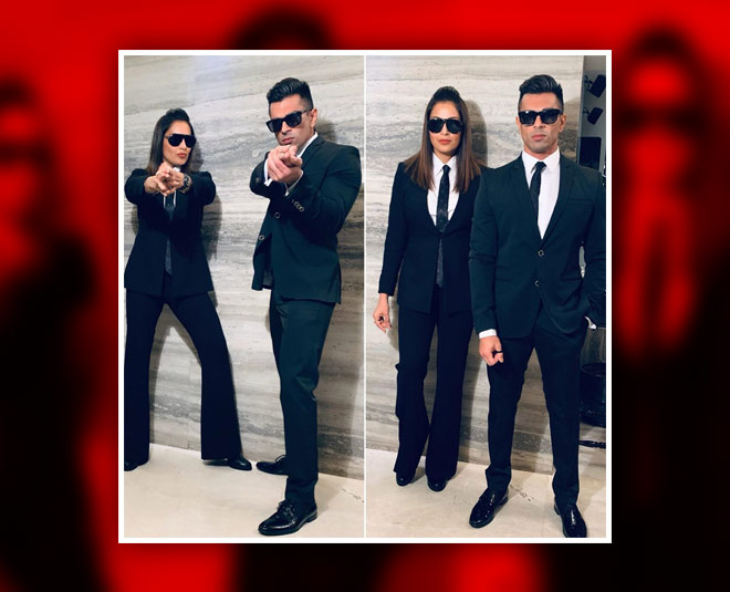 बिपाशा और करण का 'Men in Black' Annual Bollywood Halloween Party