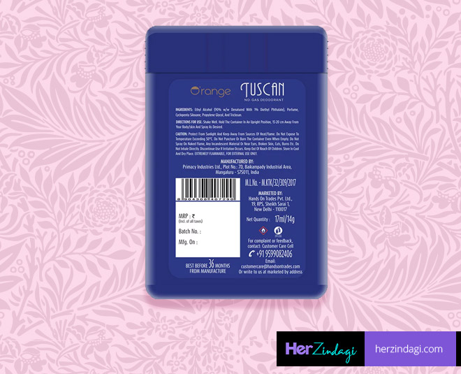 Orange  Tuscan  Deodorant  Product  Review