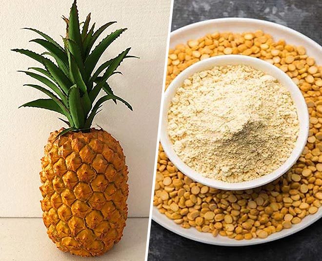 pineapple face mask with chana flour