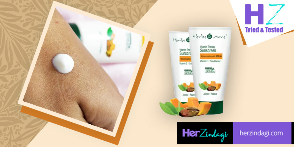 HZ Tried & Tested Herbs and More Vitamin Therapy Sunscreen Detailed