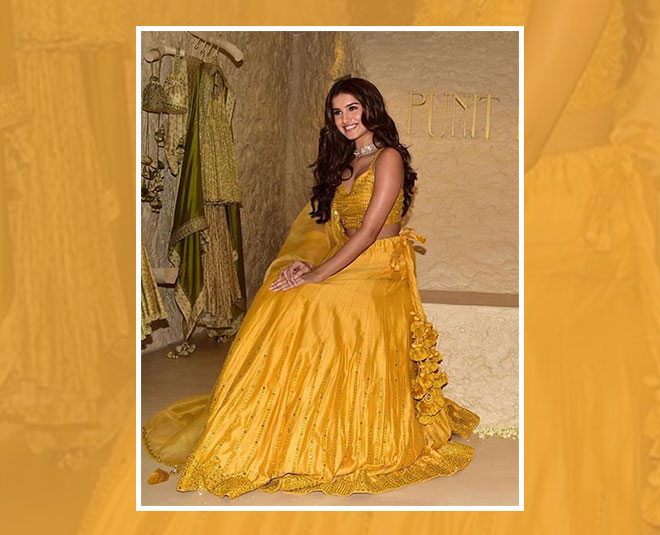 tara sutaria yellow dress