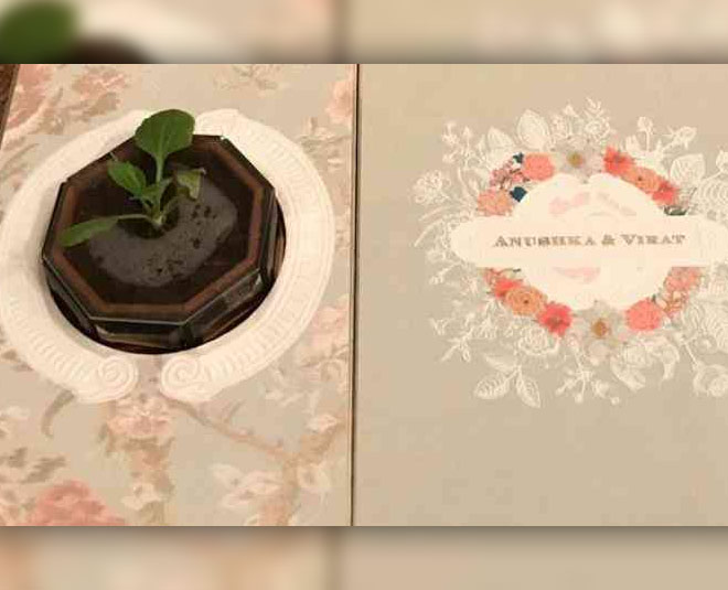 unique flower pot  wedding  invitation card inside four