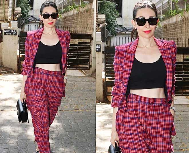 wear checkered pantsuit like celebrities inside four