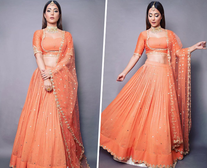 Hina Khan bridesmaid lehenga looks