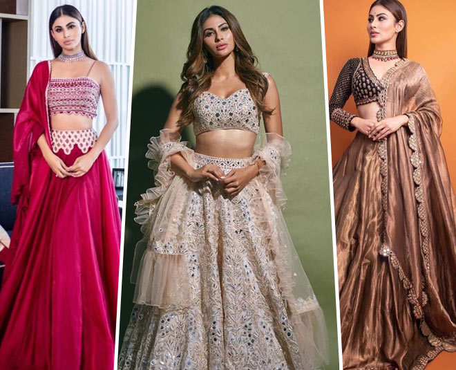 Contemporary Lehenga Blouse Designs To Flaunt In Mouni Roy's Style
