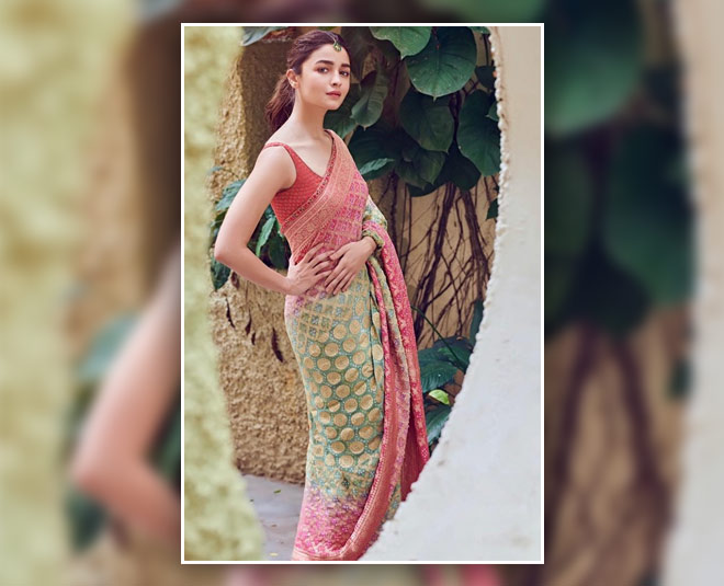 alia bandhani saree