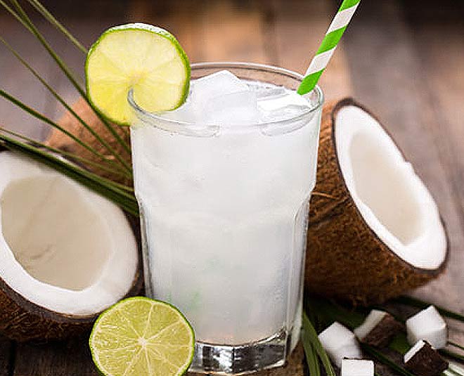 Beneficios del agua de coco limón