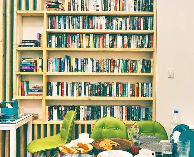 delhi cafe gives free book with every meal  inside four