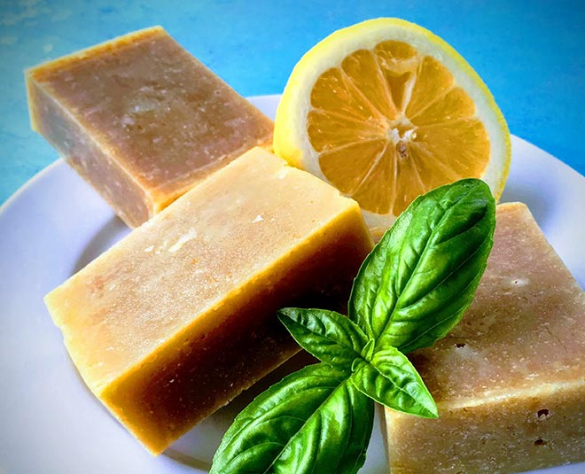 diy homemade soap inside two