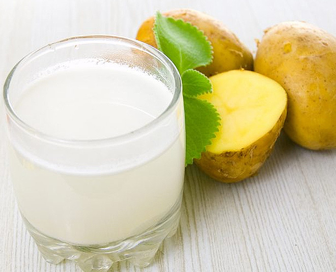 diy potato juice mint