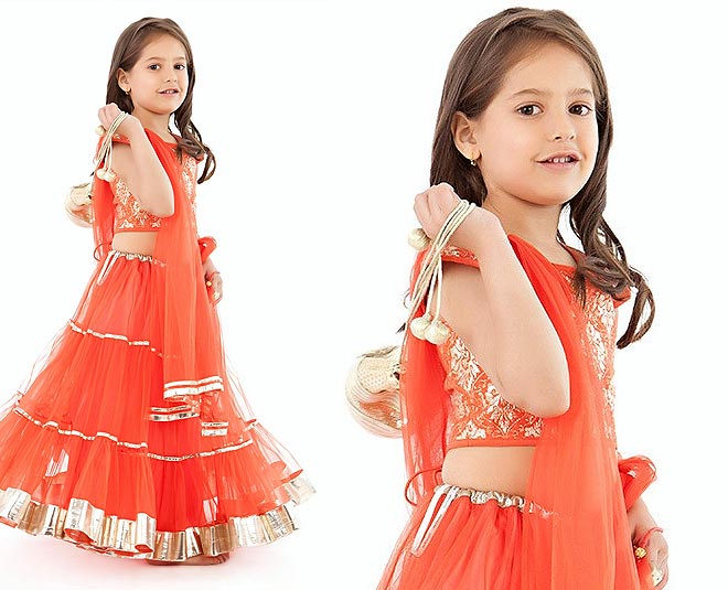 fashion tips for little girl child for laxmi pujan inside four