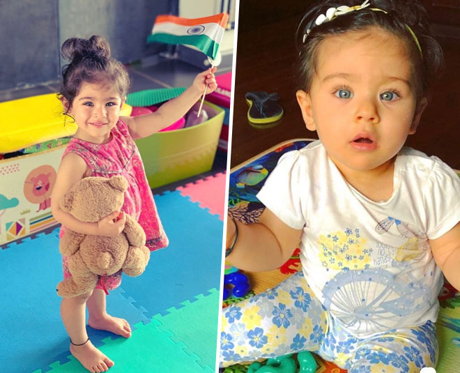 inaaya naumi cute pics with taimur main