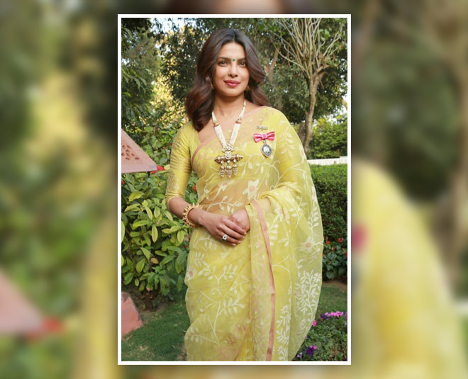 jamdani weave foloral motiff silk yellow madhurya saree padma awards inside 