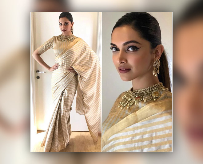 karva chauth   stunning saree looks deepika padukone