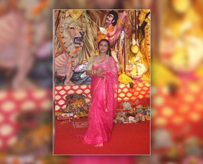 रानी का पिंक लुक- rani mukharjee pink saree look