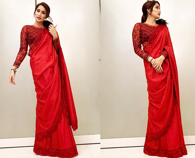 sagarika ghatge saree look