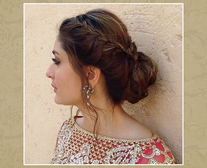 साइड ब्रेड और बन- side twist hairstyles