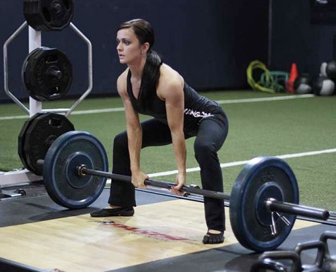 deadlift exercises a part of their fitness routine inside 
