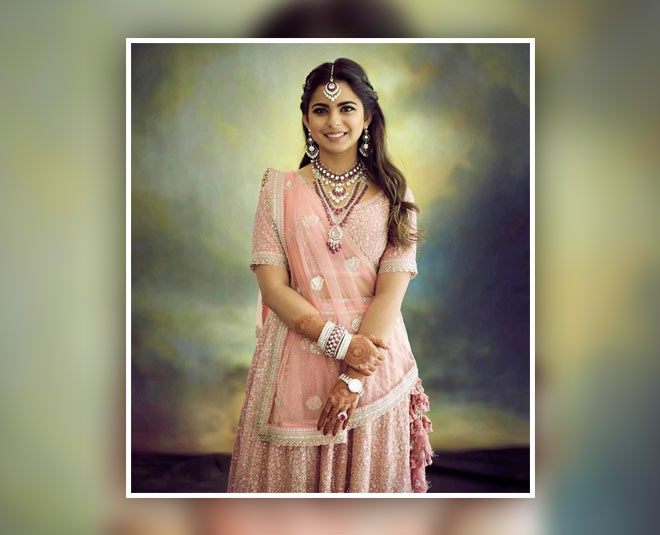 isha ambani pink lehenga inside 
