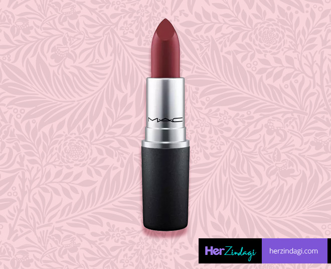 mac maroon color lipstick inside 