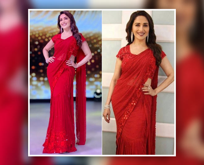 madhuri dixit saree collection for karva chauth 