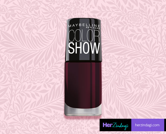 maybelline color show nail polish molten maroon