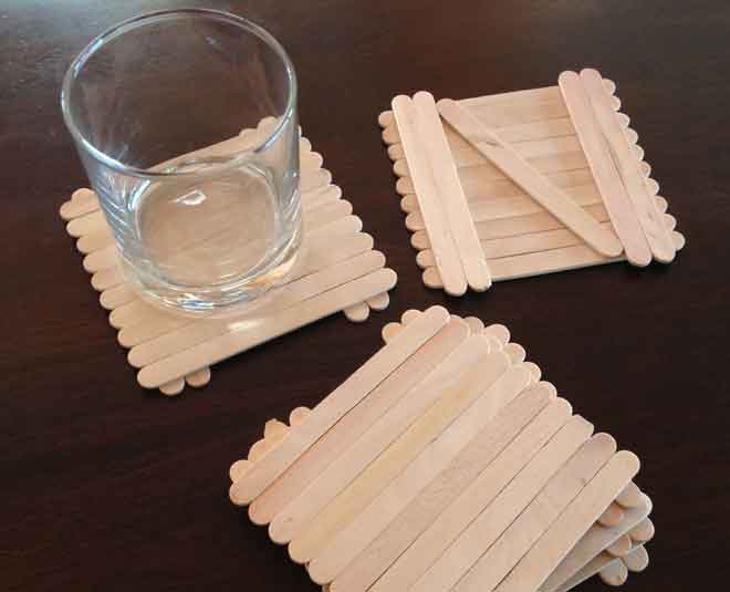 Ice cream stick coaster