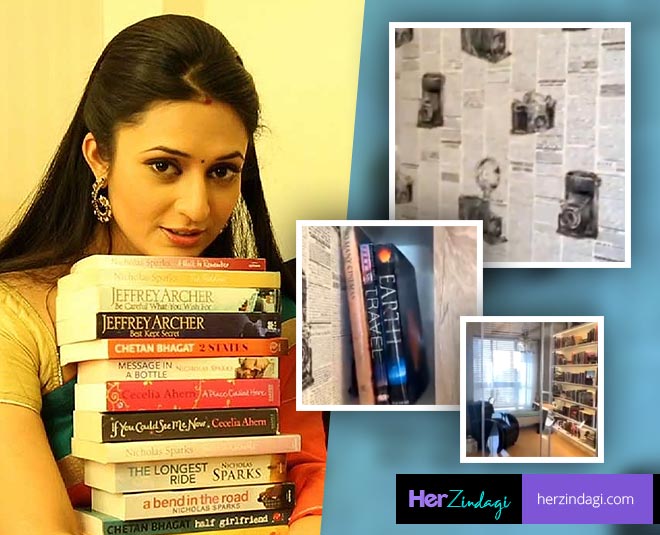 Divyanka Tripathi Tv Actress New House Have Beautiful Library Unseen