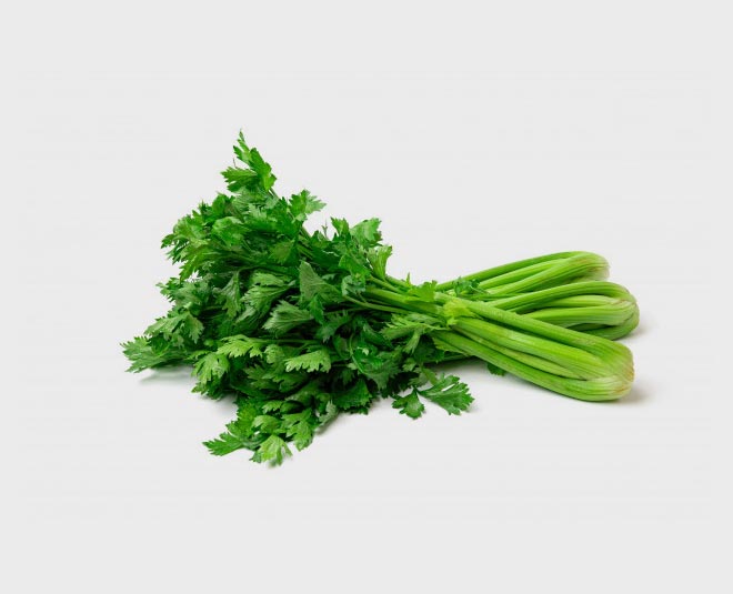 अजवाइन के पत्ते fresh celery inside