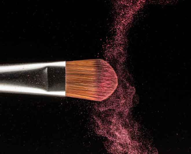 natural and synthetic makeup brushes INSIDE