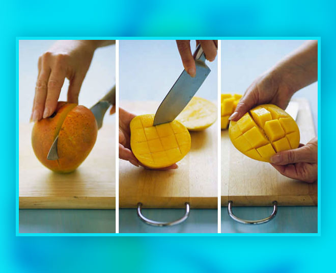 peel a mango with a cup