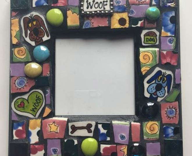 photo frame from broken bone china