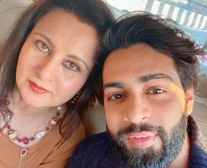 poonam dhillon with son