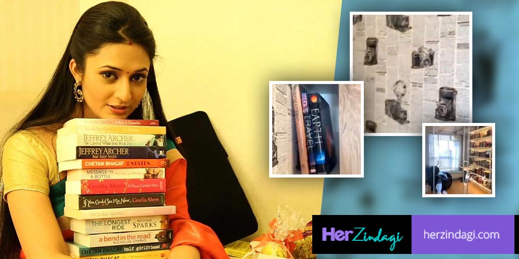 Divyanka Tripathi Tv Actress New House Have Beautiful Library Unseen