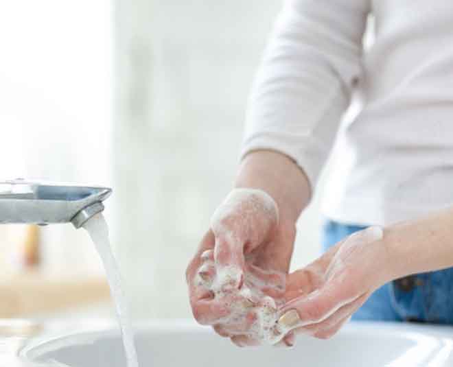 washing hands INSIDE