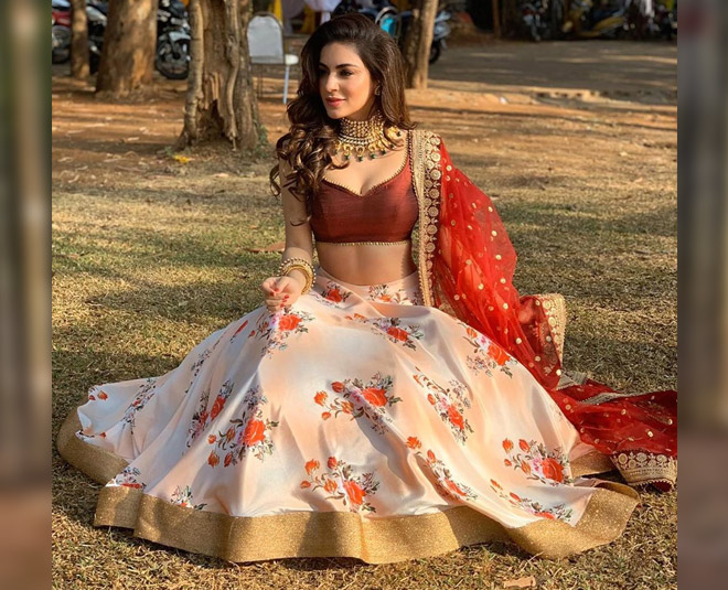 Shraddha arya Lehnga inside