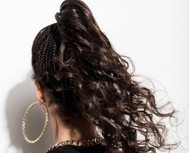 easy hair curling hacks ponytail