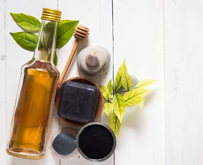 homemade charcoal soap inside 
