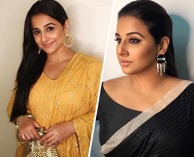 Vidya Balan Grabs Eyeballs In A Black-Ivory Striped Shibori Saree Worth Rs.  32,500