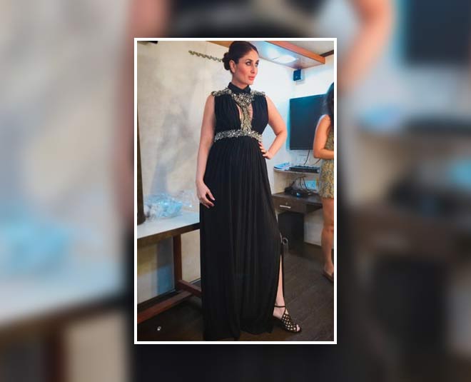 रेड कार्पेट रेडी स्पाइक्स- kareena black spike dress