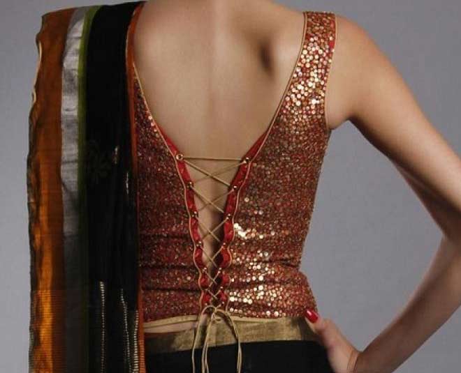 must try stylish dori  designs blouse inside 